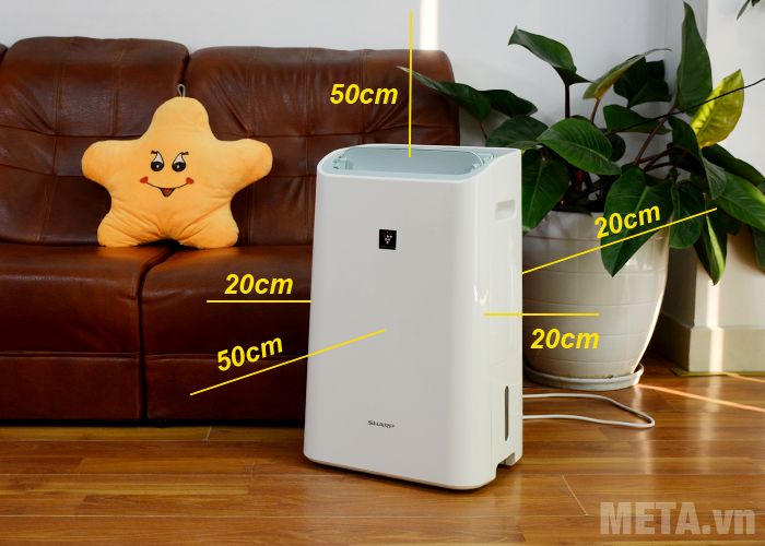 Máy hút ẩm và lọc không khí Sharp DW-E16FA-W (38m2)