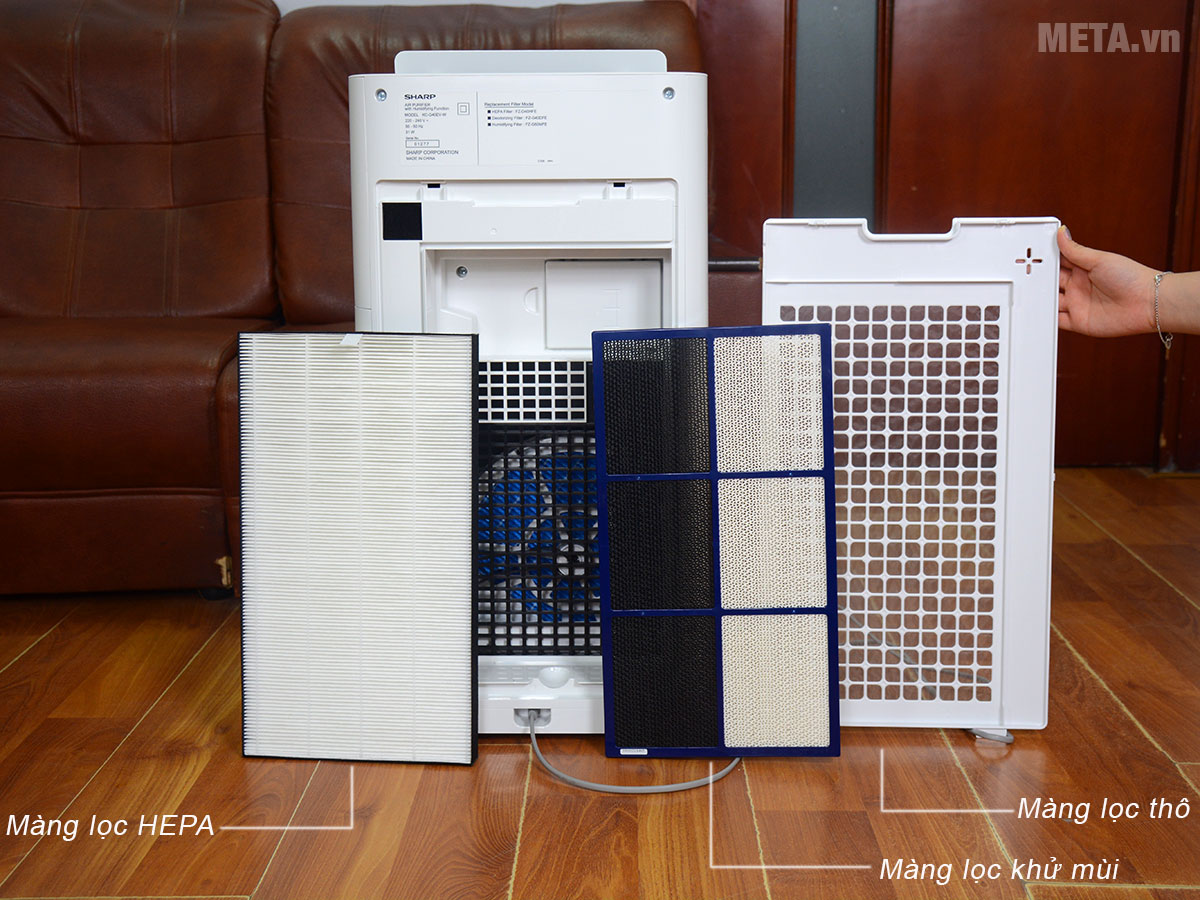Máy lọc không khí và tạo ẩm Sharp KC-G40EV-W