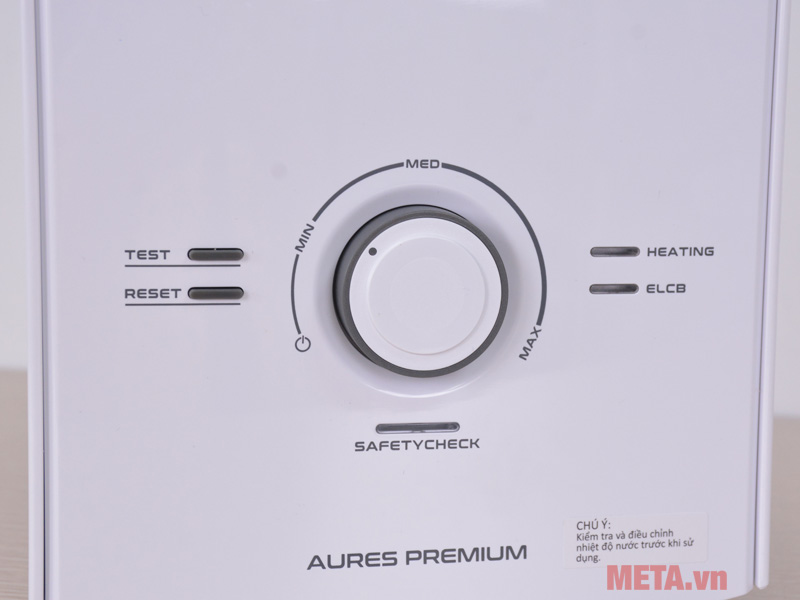 Bảng điều khiển của bình nóng lạnh trực tiếp Ariston Aures Premium 4.5