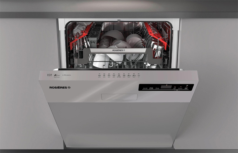 Máy rửa bát Rosieres RDSN1D530PX-47 có thiết kế hiện đại, sang trọng Máy rửa bát bán âm Rosieres RDSN1D530PX-47 15 bộ