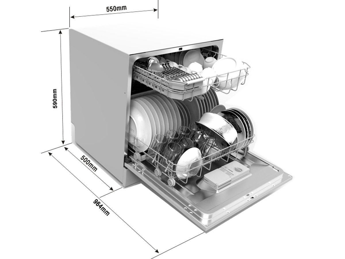 Máy rửa bát compact mini Rosieres RDCP8S-04 8 bộ