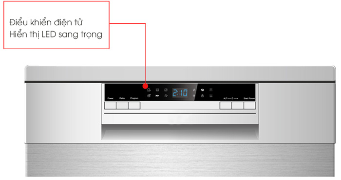 Máy rửa bát Faster SMS 633A có bảng điều khiển điện tử dễ sử dụng Máy rửa bát Faster SMS 633A 14 bộ