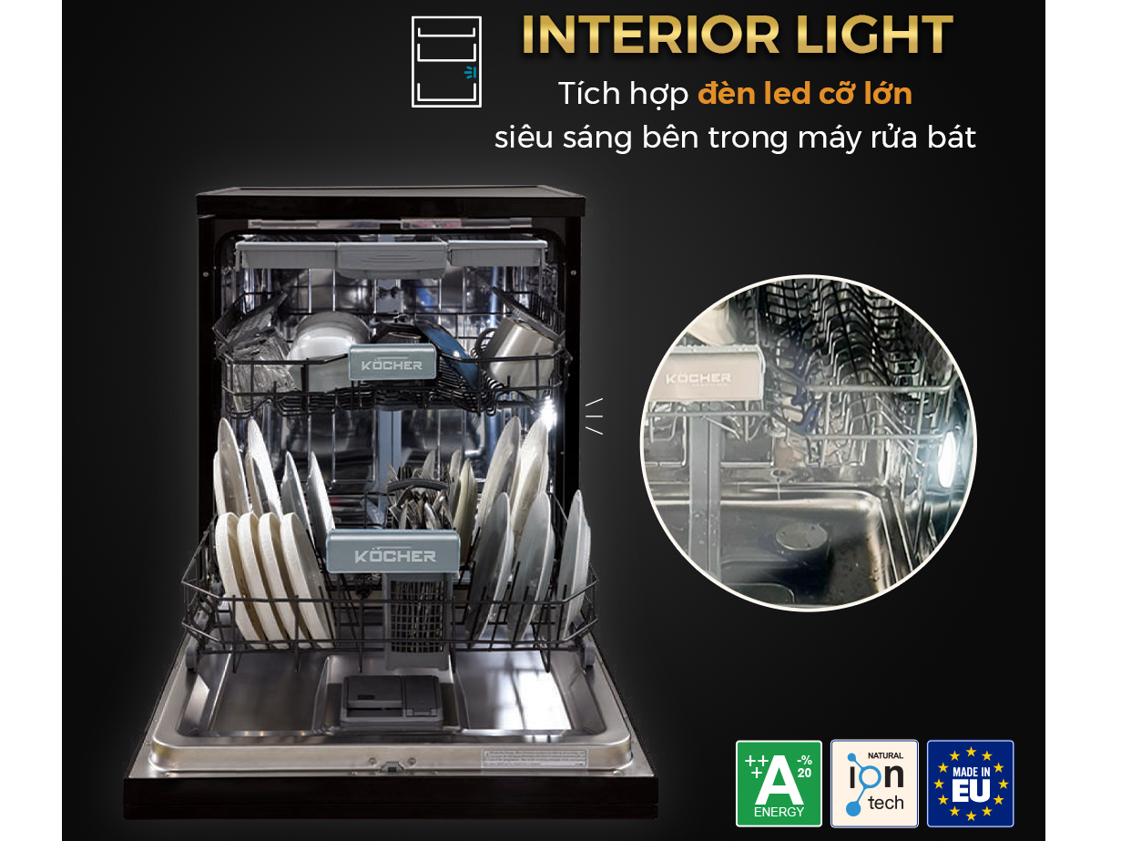 Máy rửa bát Kocher KDEU-8855S7 Serie 7