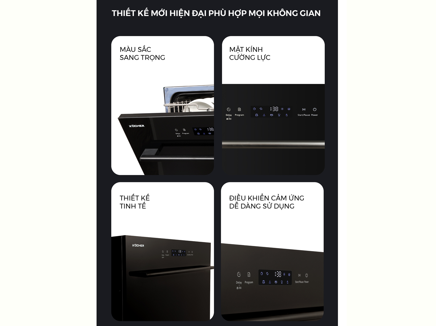 Máy rửa bát Kocher KDEU8839 8 bộ