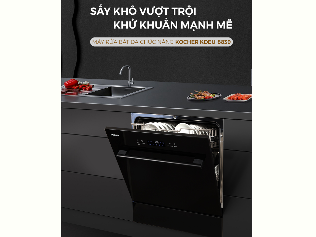 Máy rửa bát Kocher KDEU8839 8 bộ