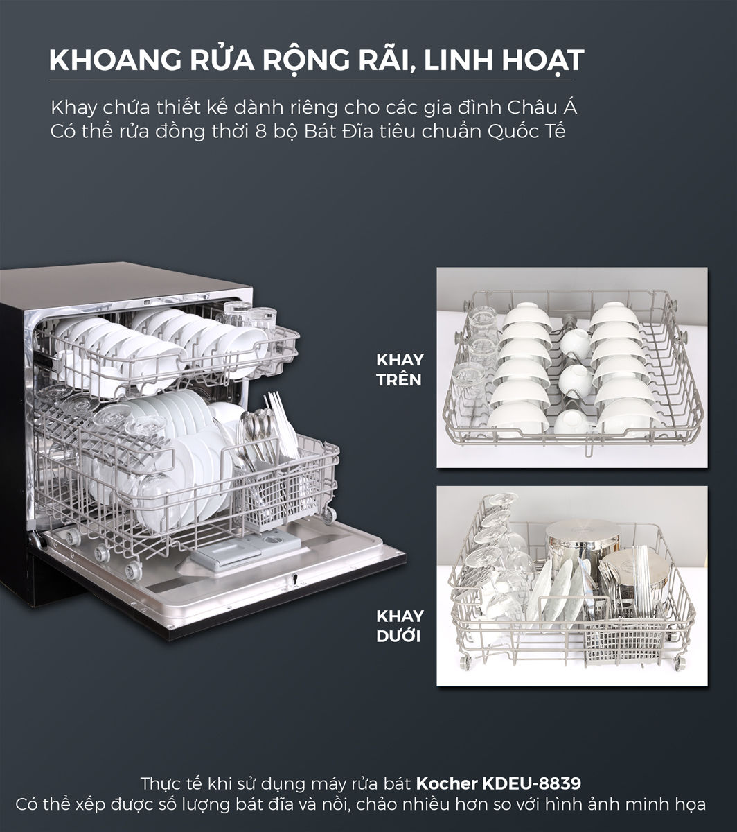 Máy rửa bát Kocher KDEU8839 8 bộ