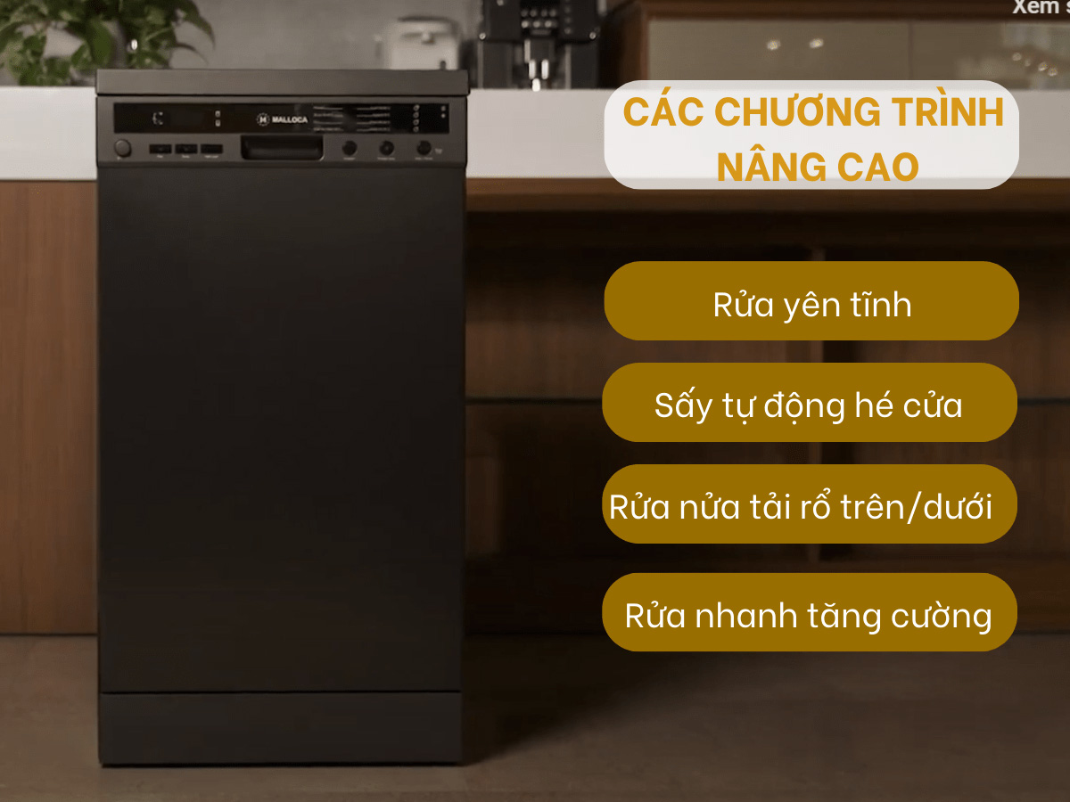Máy rửa bát Malloca MDW10-BS08FS 10 bộ