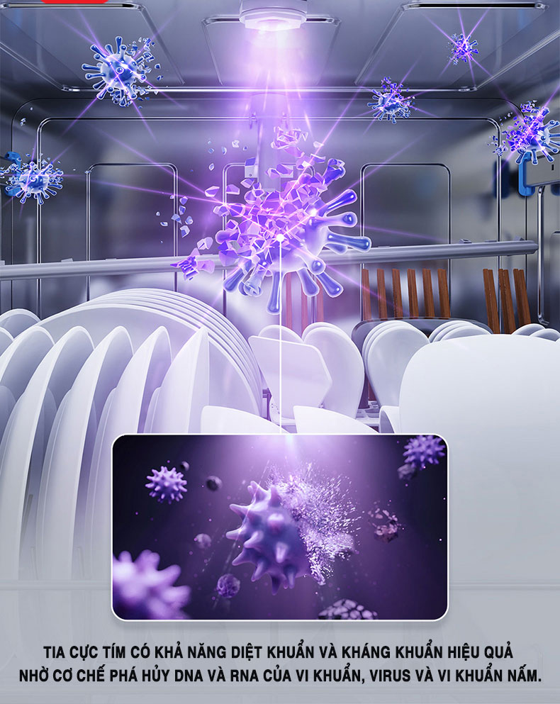 Máy rửa bát Richborn RDP6080SPB 16 bộ