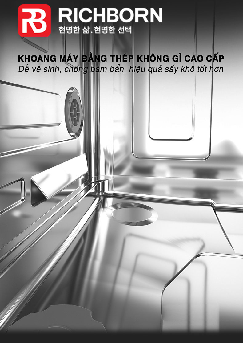 Máy rửa bát Richborn RDP6085SHB 16 bộ