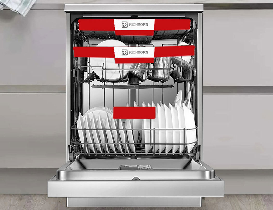 Máy rửa bát Richborn RDS6085FMS 15 bộ-tự hé cửa