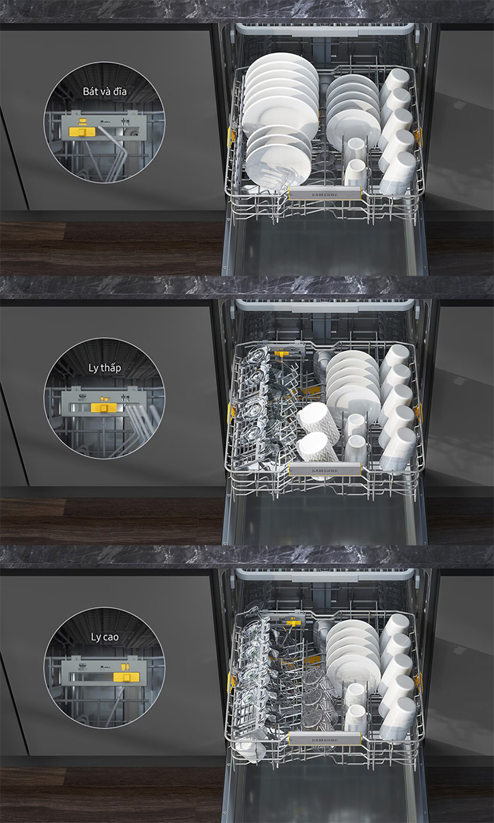 Máy rửa bát Samsung Bespoke DW60CB750FAPSV 14 bộ