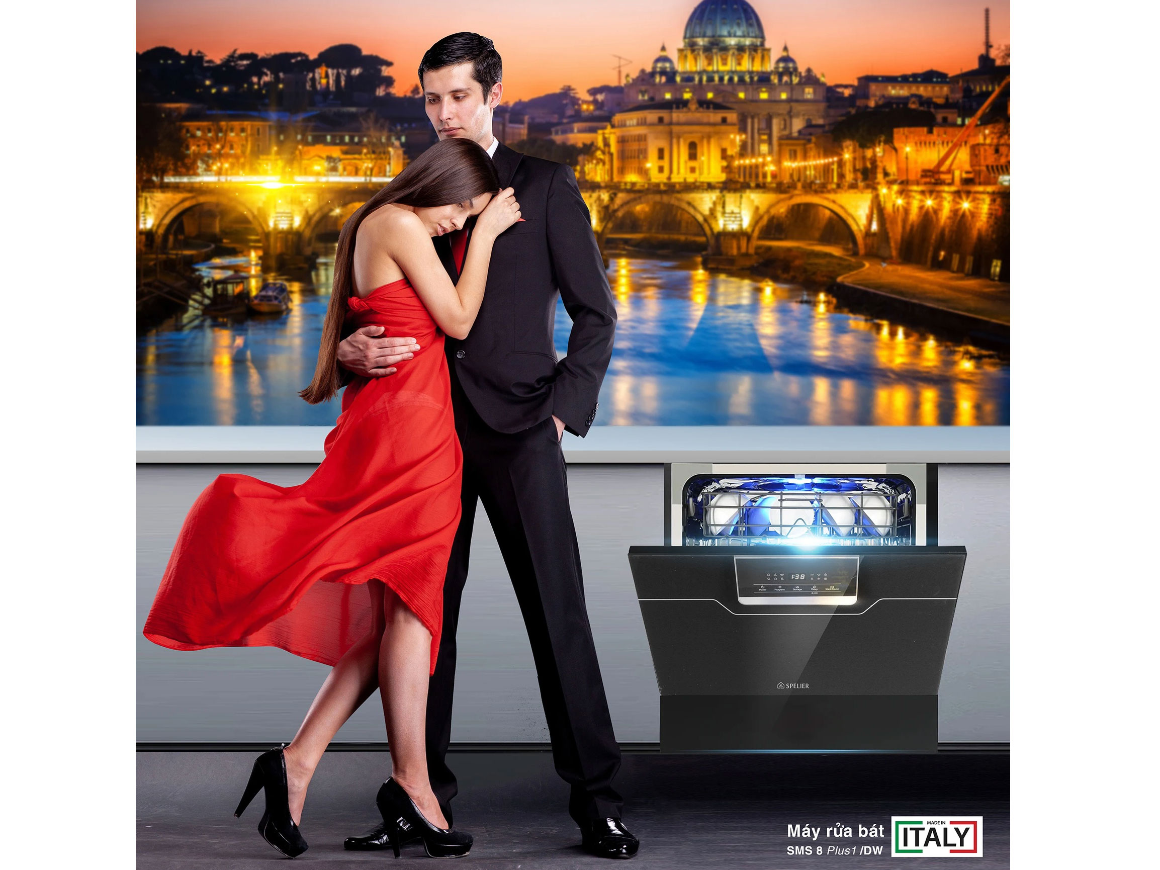 Máy rửa chén bát Spelier SMS 08 Plus 1/DW - 8 bộ