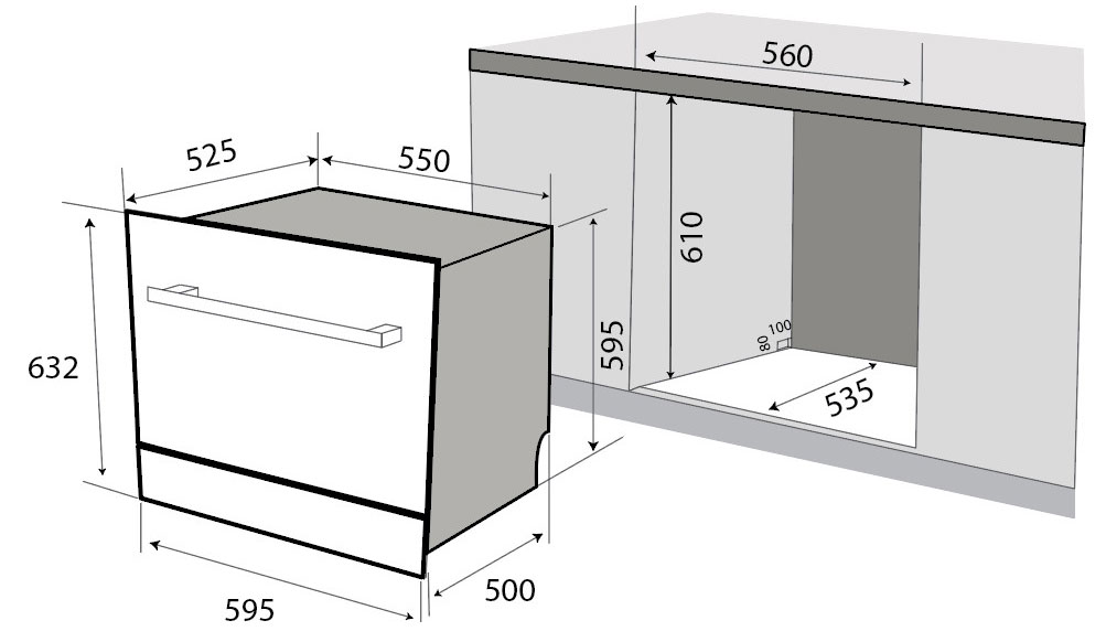 Máy rửa chén Kaff KF-BISMS8 Plus