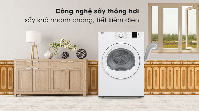 Máy sấy thông hơi Beko 8Kg DA8112RX0W-W