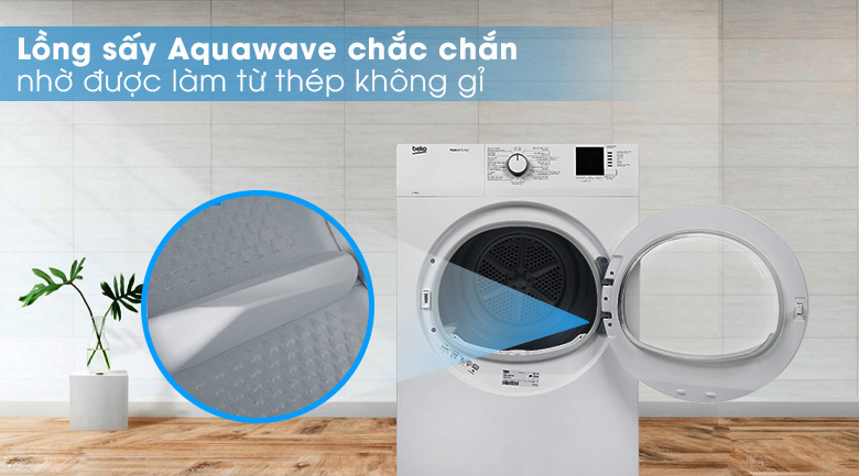 Máy sấy thông hơi Beko 8Kg DA8112RX0W-W Công nghệ AquaWave bảo vệ quần áo