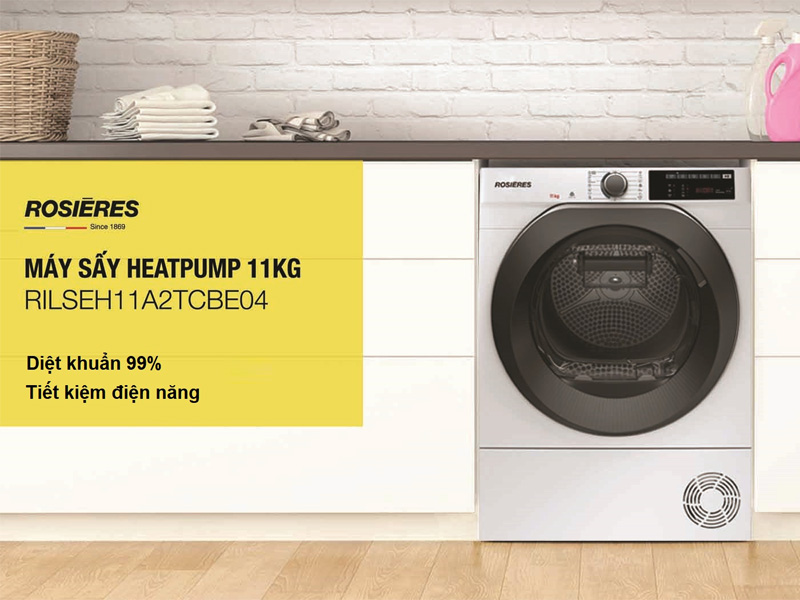 Máy sấy bơm nhiệt Rosieres RILSEH11A2TCBE04 11kg