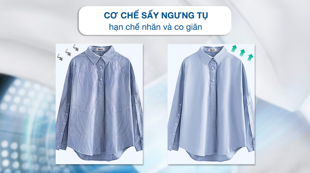 Máy sấy ngưng tụ giảm nhăn, khô nhanh Máy sấy ngưng tụ Bosch 9kg WPG24100MY