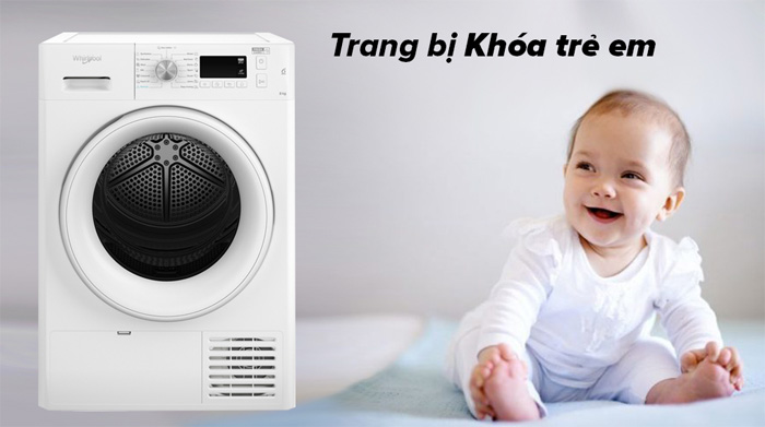 Máy sấy ngưng tụ Whirlpool 8kg FFTCM118XB EE