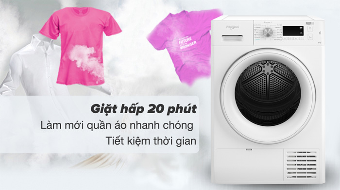 Máy sấy ngưng tụ Whirlpool 8kg FFTCM118XB EE