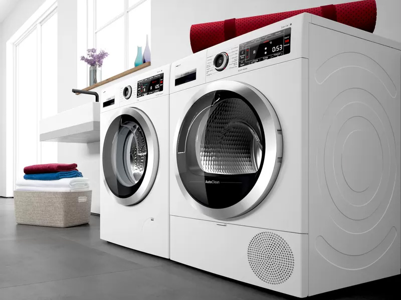 Máy sấy quần áo bơm nhiệt 8kg Bosch WTR85V00SG Hoạt động êm ái, ổn định