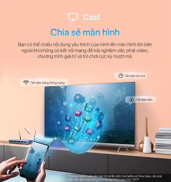 TV Coocaa 32 inch 32S3U+ có nhiều tính năng