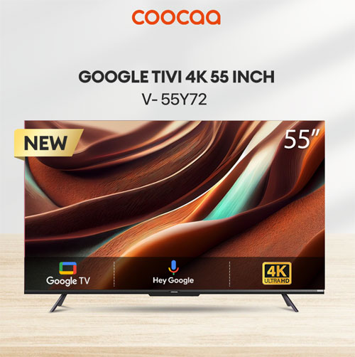 Google tivi Coocaa 4K 55 inch model 55Y72 là một model tivi bán chạy của Coocaa