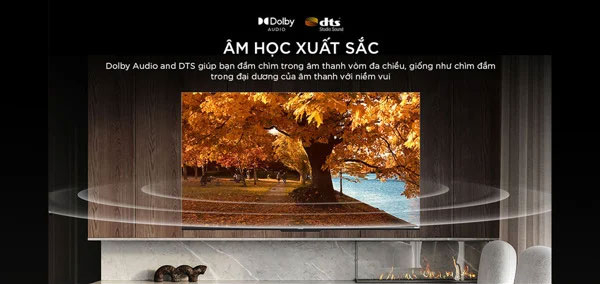 tivi Coocaa 65Y7 có âm thanh sống động, mạnh mẽ tivi Coocaa 65Y7 có âm thanh sống động, mạnh mẽ