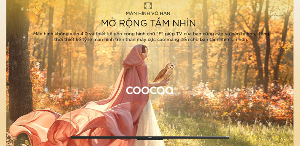 Smart tivi 70 inch Coocaa 70C9 có thiết kế tràn viền ấn tượng