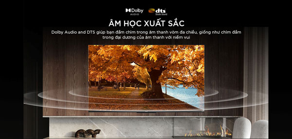 Smart tivi 70 inch Coocaa 70C9 tái tạo âm thanh vòm sống động