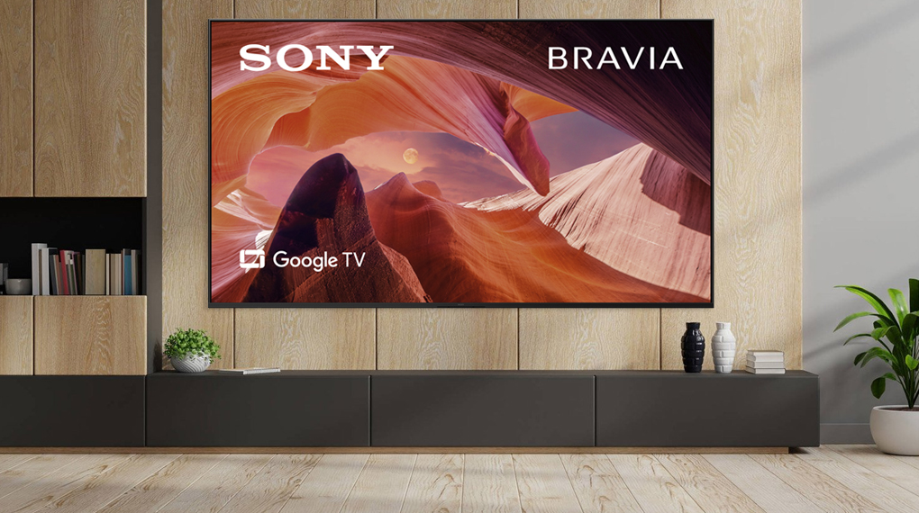 Tivi Sony KD-85X80L khi lắp trên tường