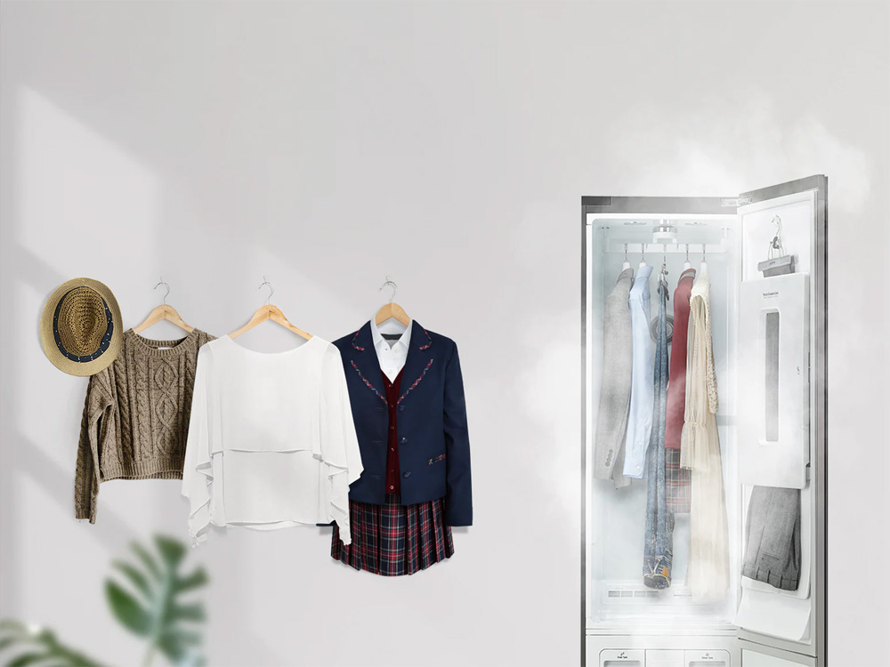 Tủ sấy chăm sóc quần áo thông minh LG Styler S5MB có khả năng chăm sóc mọi loại quần áo