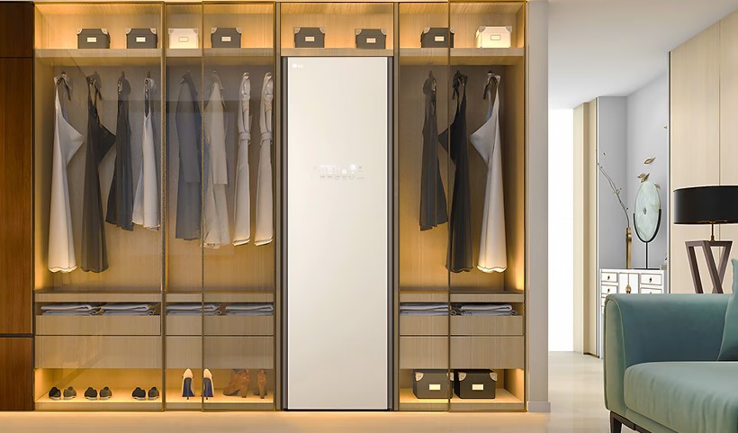 Tủ chăm sóc quần áo thông minh LG S5BOC màu be tinh tế