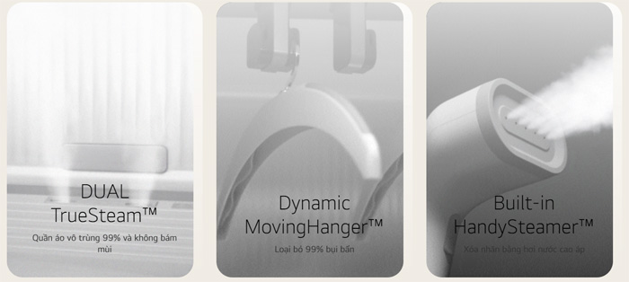 LG Styler Inverter SC5MBR80H dễ dàng chăm sóc nhiều loại quần áo Tủ chăm sóc quần áo LG Styler Inverter SC5MBR80H dễ dàng chăm sóc nhiều loại quần áo