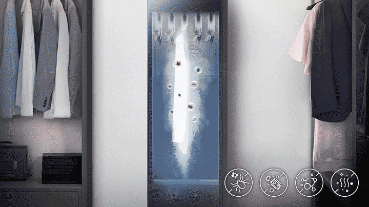 Tủ chăm sóc quần áo thông minh Samsung DF10A9500CG ứng dụng công nghệ JetSteam làm sạch quần áo bằng hơi nước Tủ chăm sóc quần áo thông minh Samsung DF10A9500CG ứng dụng công nghệ JetSteam làm sạch quần áo bằng hơi nước