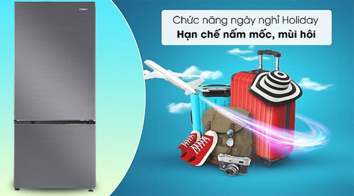 Chức năng ngày nghỉ trên tủ lạnh Aqua Cấu tạo của Tủ lạnh AQUA Inverter 350 lít AQR-B390MA(HB)