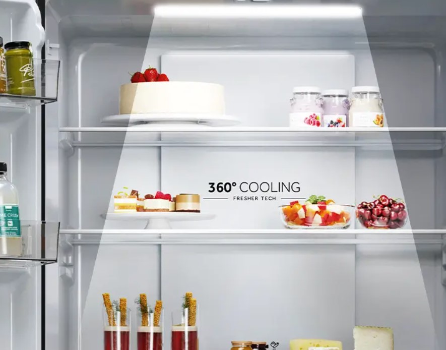 Tủ lạnh AQR-M532XA(CBC) cũng được trang bị đèn LED chiếu sáng