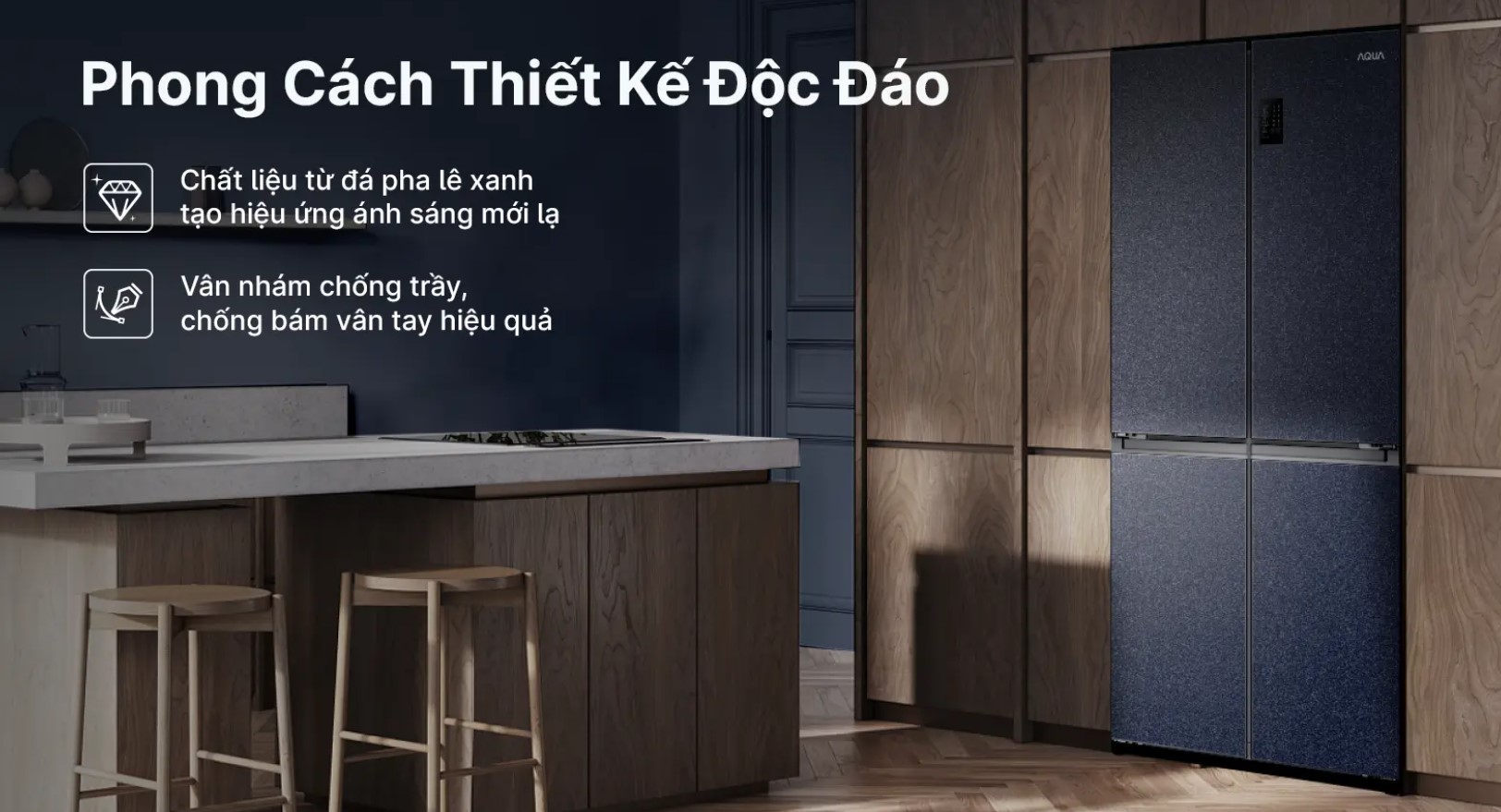 Tủ lạnh Aqua 4 cửa AQR-M532XA(CBC)