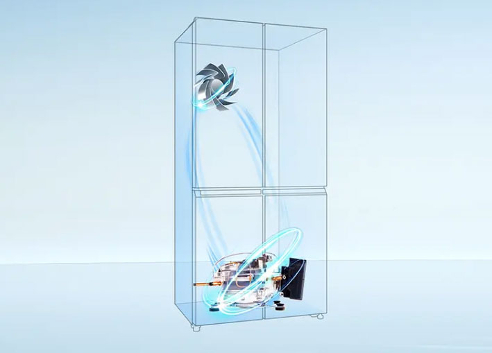 Tủ lạnh AQUA Inverter 469 lít AQR-M560XA(GL) Siêu tiết kiệm điện năng với công nghệ Twin Inverter