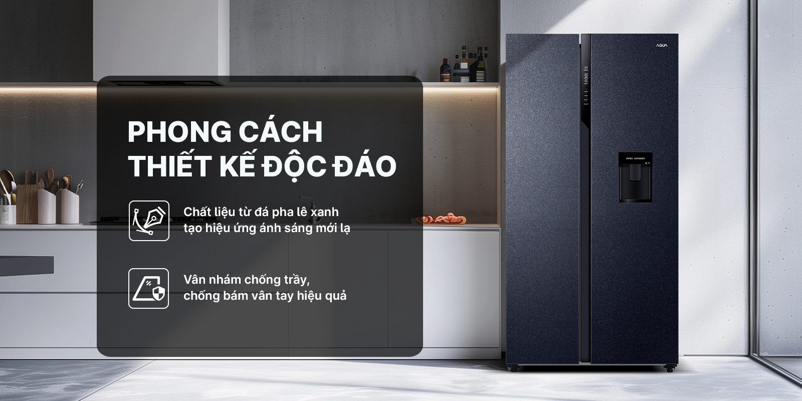 Tủ lạnh Aqua Inverter 550 lít AQR-S612XA(WCB)