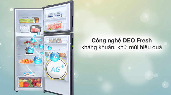 Tủ lạnh Aqua Inverter 333 lít AQR-T352FA(FB) có công nghệ kháng khuẩn khử mùi