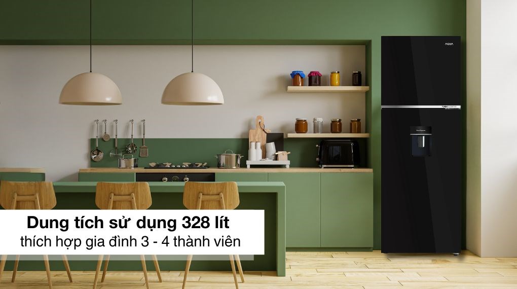 Tủ lạnh Aqua Inverter 328 lít AQR-T380FA(WGB)