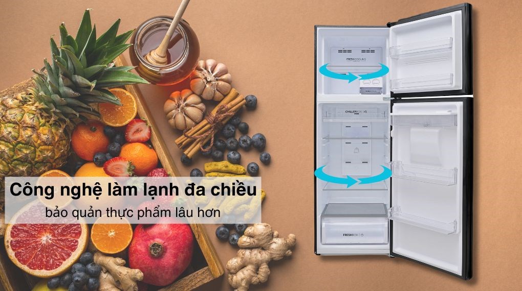 Tủ lạnh Aqua Inverter 328 lít AQR-T380FA(WGB)