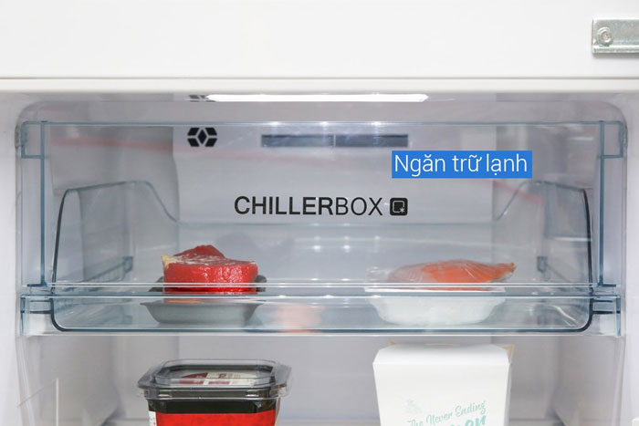 Tủ lạnh AQUA Inverter 358 lít AQR-T410FA(SL) Bảo quản thức phẩm tươi sống tối ưu nhờ ngăn đông mềm Chiller box