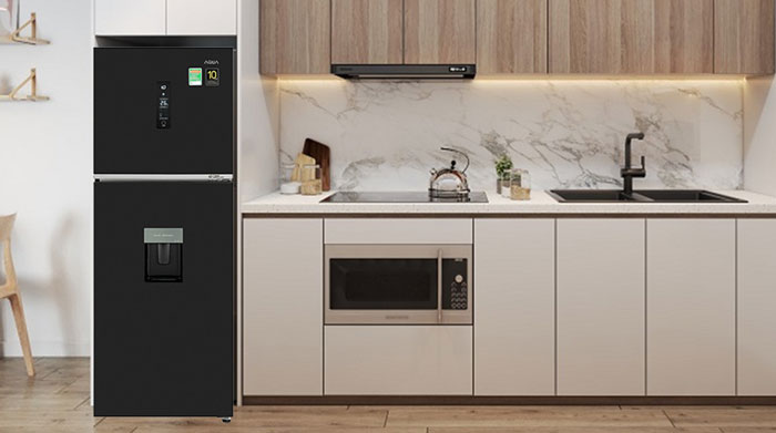 Tủ lạnh AQUA AQR-T369FA có thiết kế ngăn đá trên truyền thống hiện đại Tủ lạnh Aqua Inverter 318 lít AQR-T369FA (WGB) có thiết kế ngăn đá trên truyền thống hiện đại