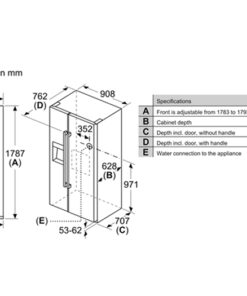 Tủ lạnh side by side Bosch serie 6 KAD93ABEP 562 lít