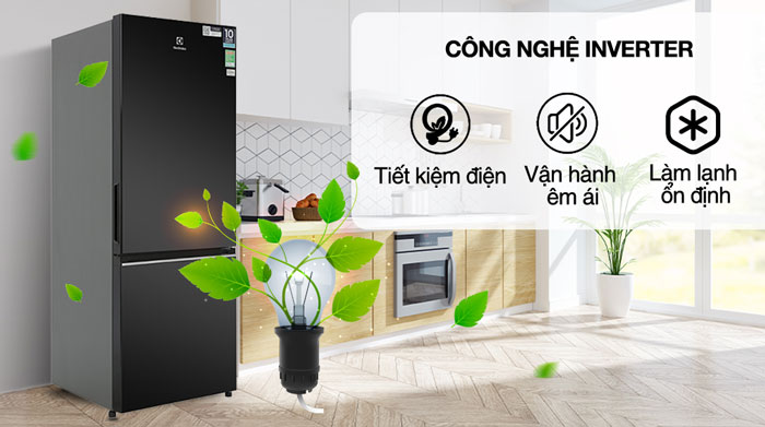 tủ lạnh 2 cánh Electrolux 308 lít EBB3402K-H có khả năng tiết kiệm điện năng tủ lạnh 2 cánh Electrolux 308 lít EBB3402K-H có khả năng tiết kiệm điện năng