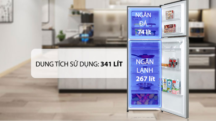 Electrolux Inverter ETB3740K A được trang bị dung tích 341 lít