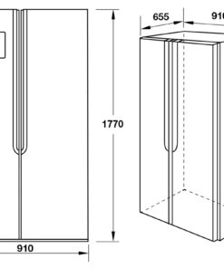 Tủ lạnh side by side Hafele HF-SB5321FB (534.14.021) 562 lít