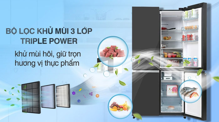 tủ lạnh 4 cánh Hitachi Inverter R WB640PGV1 GMG có khả năng kháng khuẩn, khử mùi hiệu quả tủ lạnh 4 cánh Hitachi Inverter R WB640PGV1 GMG có khả năng kháng khuẩn, khử mùi hiệu quả