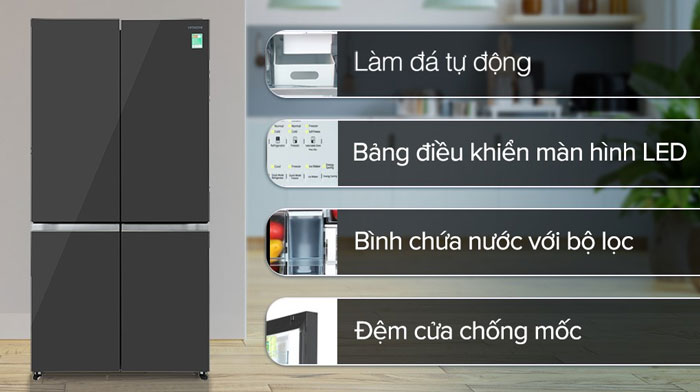 Tủ lạnh 4 cửa R-WB640PGV1 GMG của Hitachi có nhiều tiện ích thông minh Tủ lạnh 4 cửa R-WB640PGV1 GMG của Hitachi có nhiều tiện ích thông minh